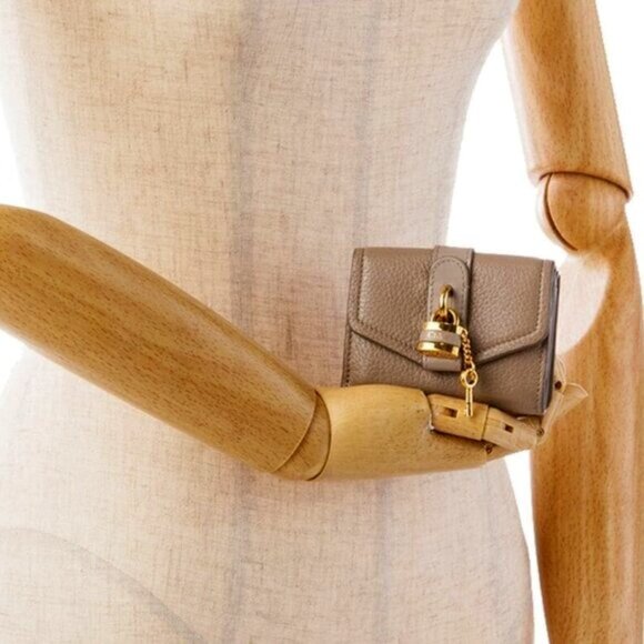 CHLOE Aby Taupe Compact Wallet  -  03-20-99-65 - Picture 1 of 9